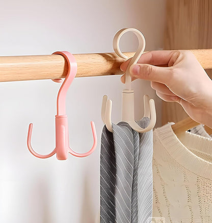 Multi-Function 360 Degree Rotatable 4 Claw Hook Closet Hanger