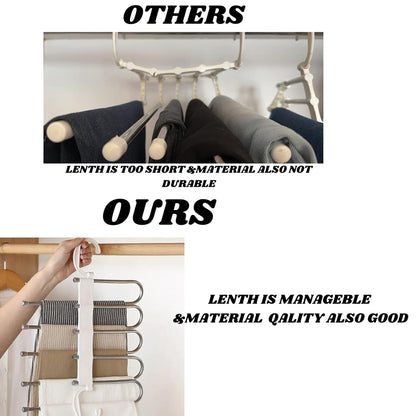 5-in-1 Multipurpose Pant Hangers for Wardrobe ( Pack of 2)