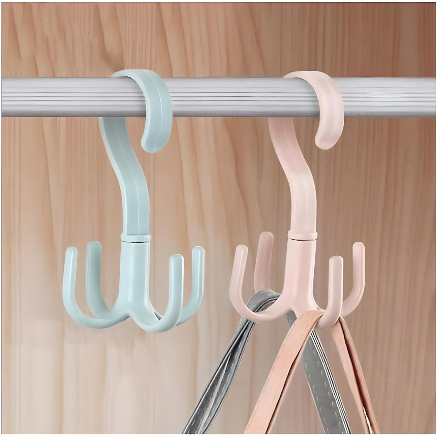 Multi-Function 360 Degree Rotatable 4 Claw Hook Closet Hanger