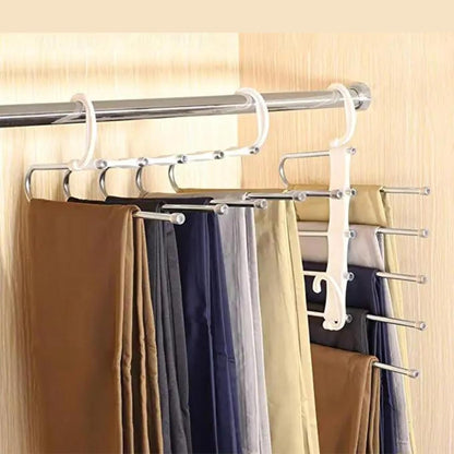 5-in-1 Multipurpose Pant Hangers for Wardrobe ( Pack of 2)