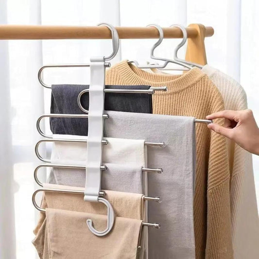 5-in-1 Multipurpose Pant Hangers for Wardrobe ( Pack of 2)