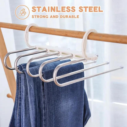 5-in-1 Multipurpose Pant Hangers for Wardrobe ( Pack of 2)