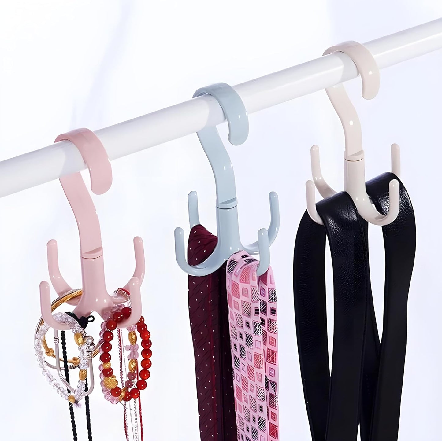 Multi-Function 360 Degree Rotatable 4 Claw Hook Closet Hanger