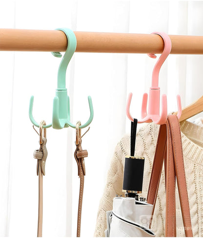 Multi-Function 360 Degree Rotatable 4 Claw Hook Closet Hanger